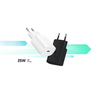 Оригинално бързо зарядно Samsung EP-TA800, 25W, 3A, 1 x USB-C, Бял