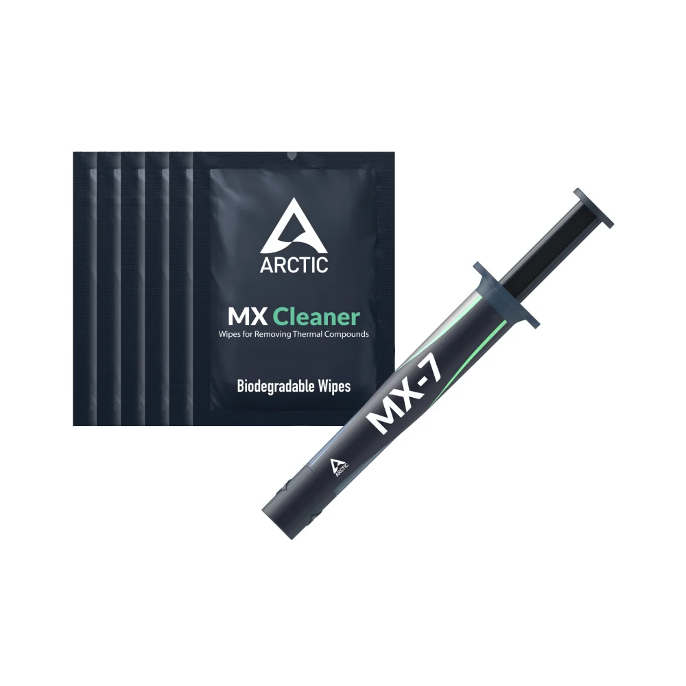 Термопроводяща паста ARCTIC MX-7, Спринцовка 4g + 6 x Почистващи кърпички MX Cleaner