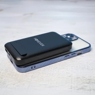 Магнитна безжична външна батерия Forever MATB-100 PD QC 22.5W 10000 mAh MagSafe, Черна
