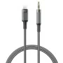 Аудио кабел XO NB-R279A, Lightning към 3.5mm Mini-Jack, 1.0 метър, Черен