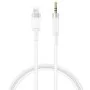 Аудио кабел XO NB-R279A, Lightning към 3.5mm Mini-Jack, 1.0 метър, Бял