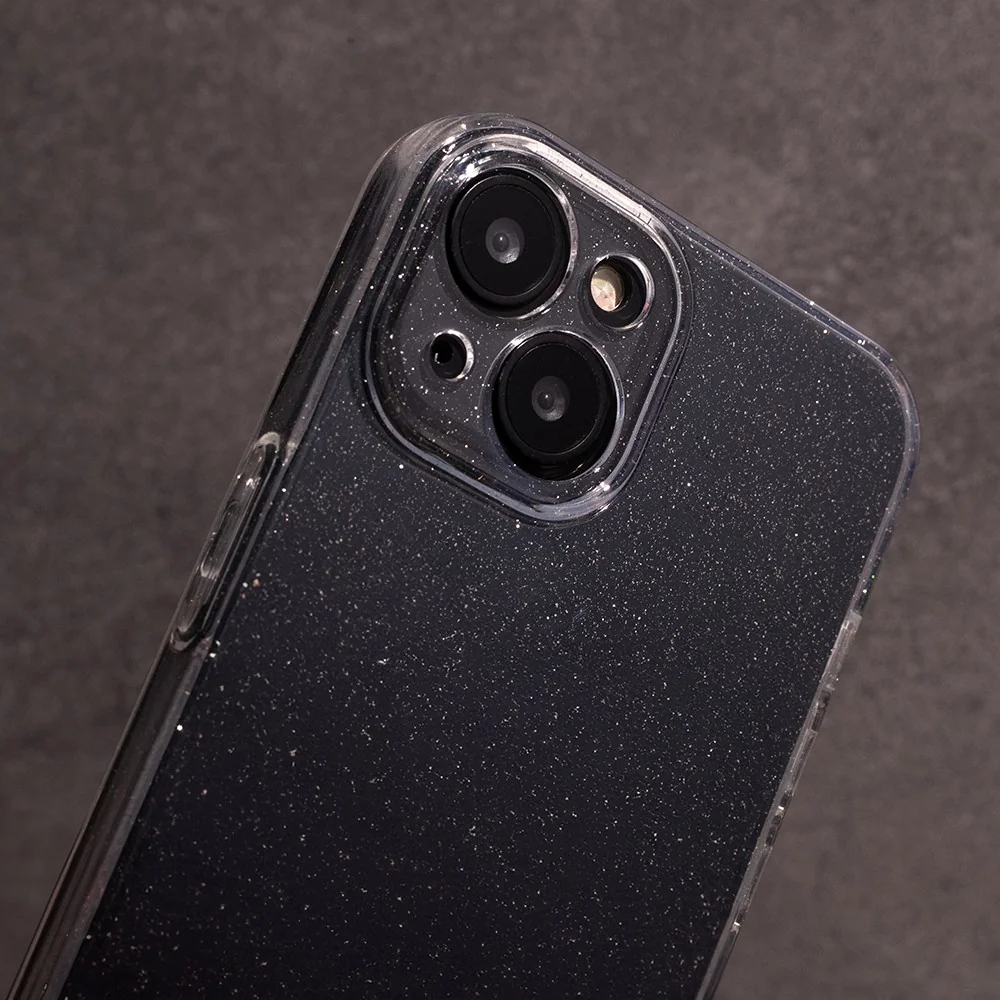 Прозрачен силиконов калъф с нежен брокат за iPhone 16 Pro, TFO Shine 2 mm