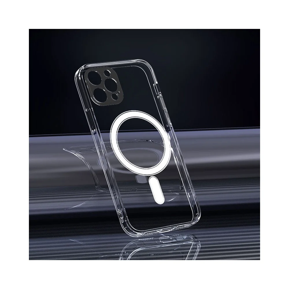 Прозрачен магнитен калъф TFO Anti Shock Mag 1.5 mm за iPhone 15 Pro Max с вградена защита за камерите