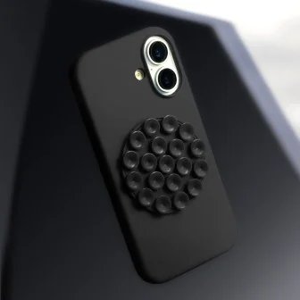 Силиконов калъф TFO Silicone Stick с вендузи за iPhone 13 (6.1") - Черен