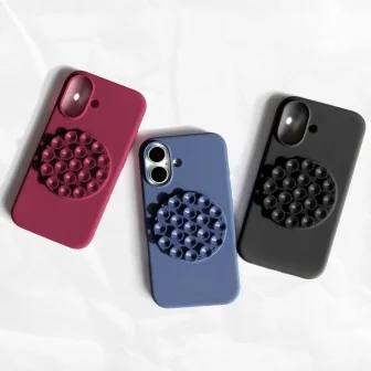 Силиконов калъф TFO Silicone Stick с вендузи за iPhone 13 (6.1") – Бордо