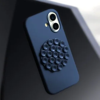 Силиконов калъф TFO Silicone Stick с вендузи за iPhone 16 Pro Max (6.9") – Син