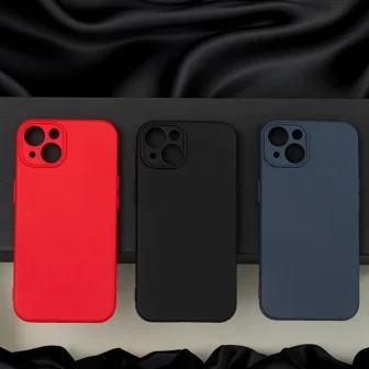 Матов силиконов калъф TFO Silicon за iPhone 13 (6.1") – Черен