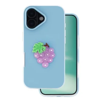 Двуслоен хибриден калъф TFO Fruit 2in1 за iPhone 16e / 17e (6.1") с плодов акцент – Син