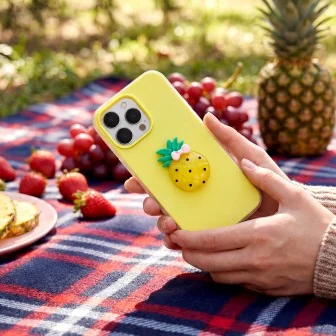 Двуслоен хибриден калъф TFO Fruit 2in1 за iPhone 16 Pro Max (6.9") с плодов акцент – Жълт