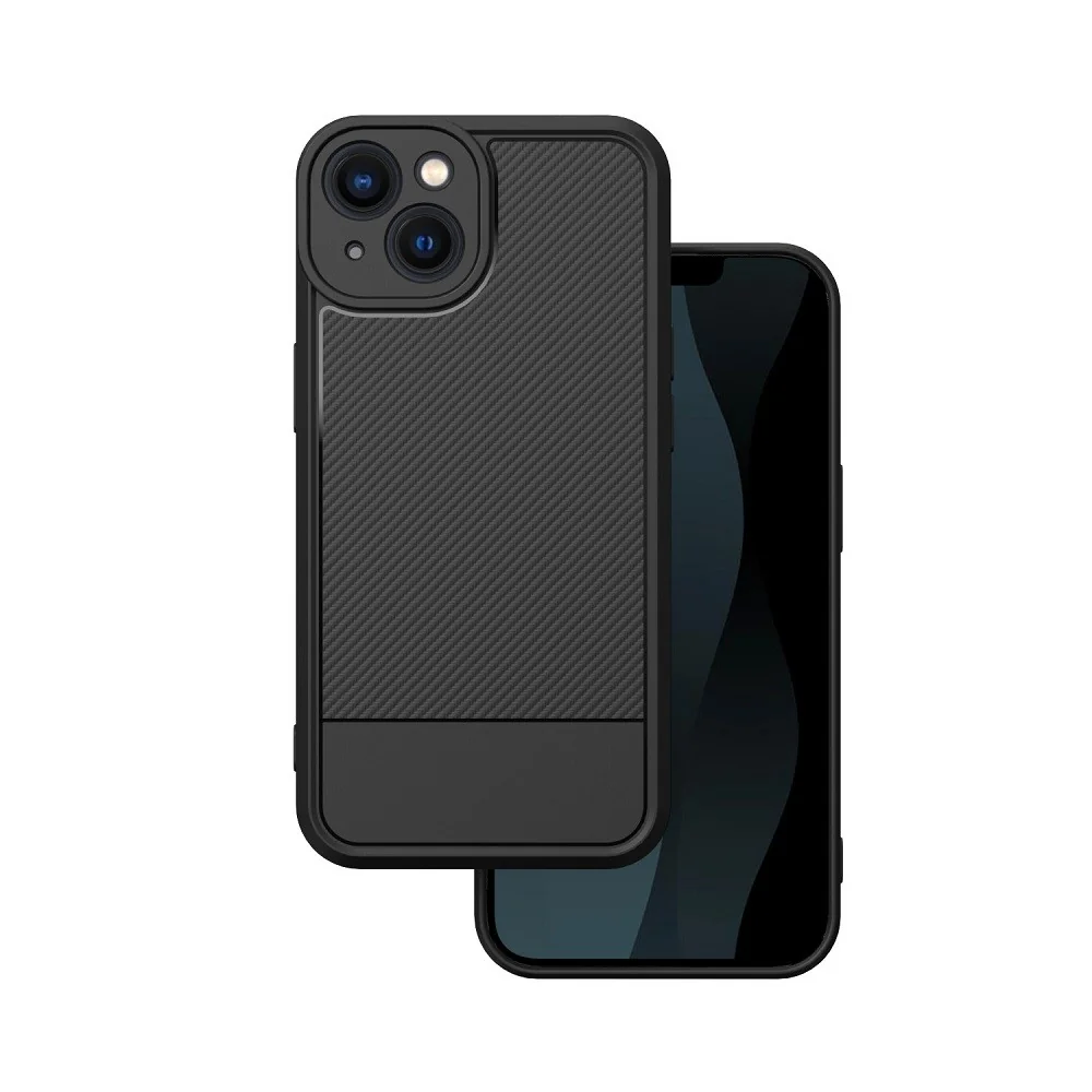 Тънък карбонов калъф TFO Simple Carbon за iPhone 13 (6.1") – Черен