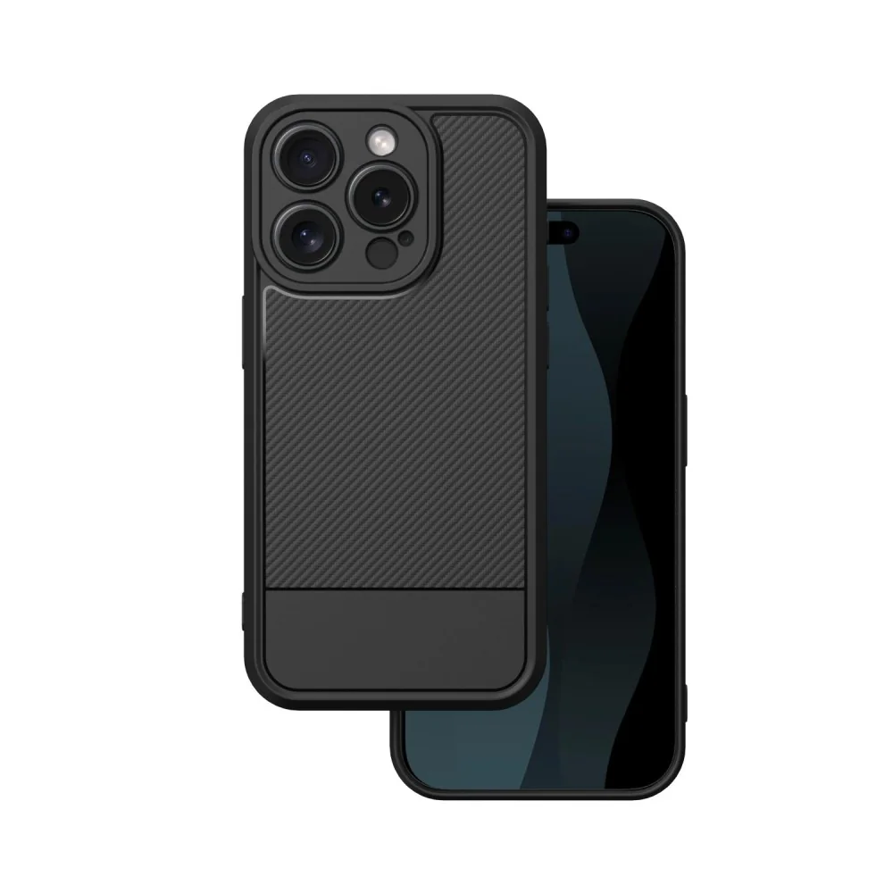 Тънък карбонов калъф TFO Simple Carbon за iPhone 15 Pro (6.1") – Черен