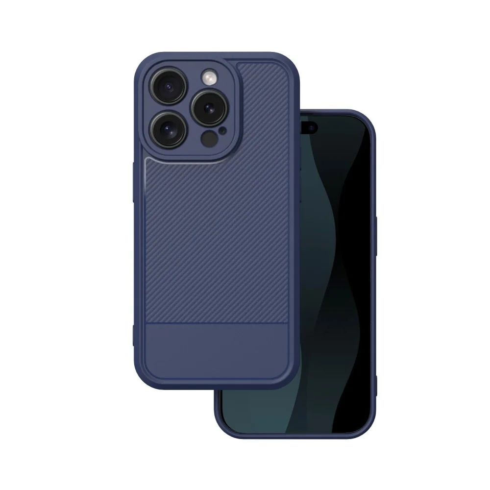 Тънък карбонов калъф TFO Simple Carbon за iPhone 17 Pro Max (6.9") – Син