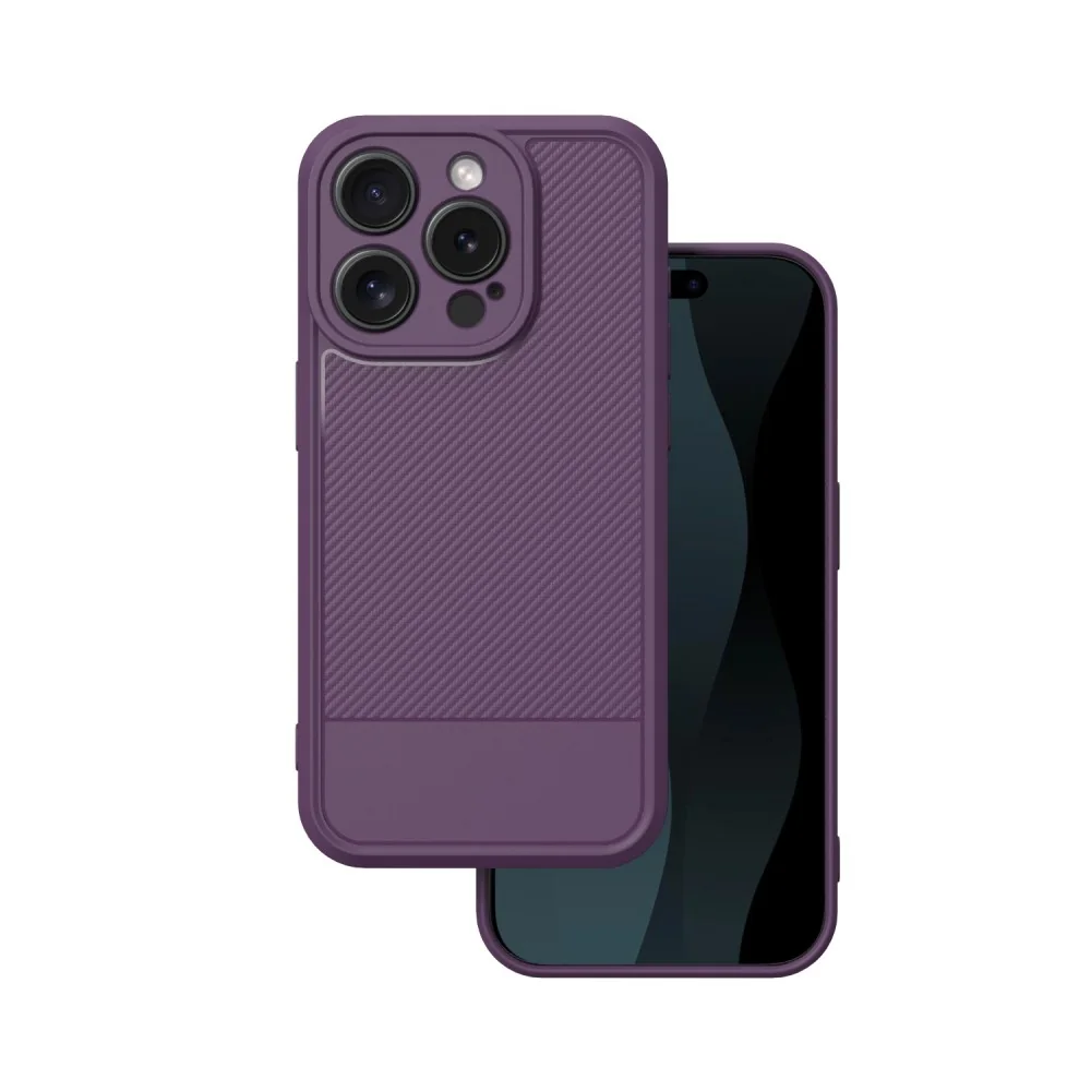 Тънък карбонов калъф TFO Simple Carbon за iPhone 17 Pro Max (6.9") – Лилав