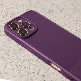 Тънък карбонов калъф TFO Simple Carbon за iPhone 17 Pro Max (6.9") – Лилав
