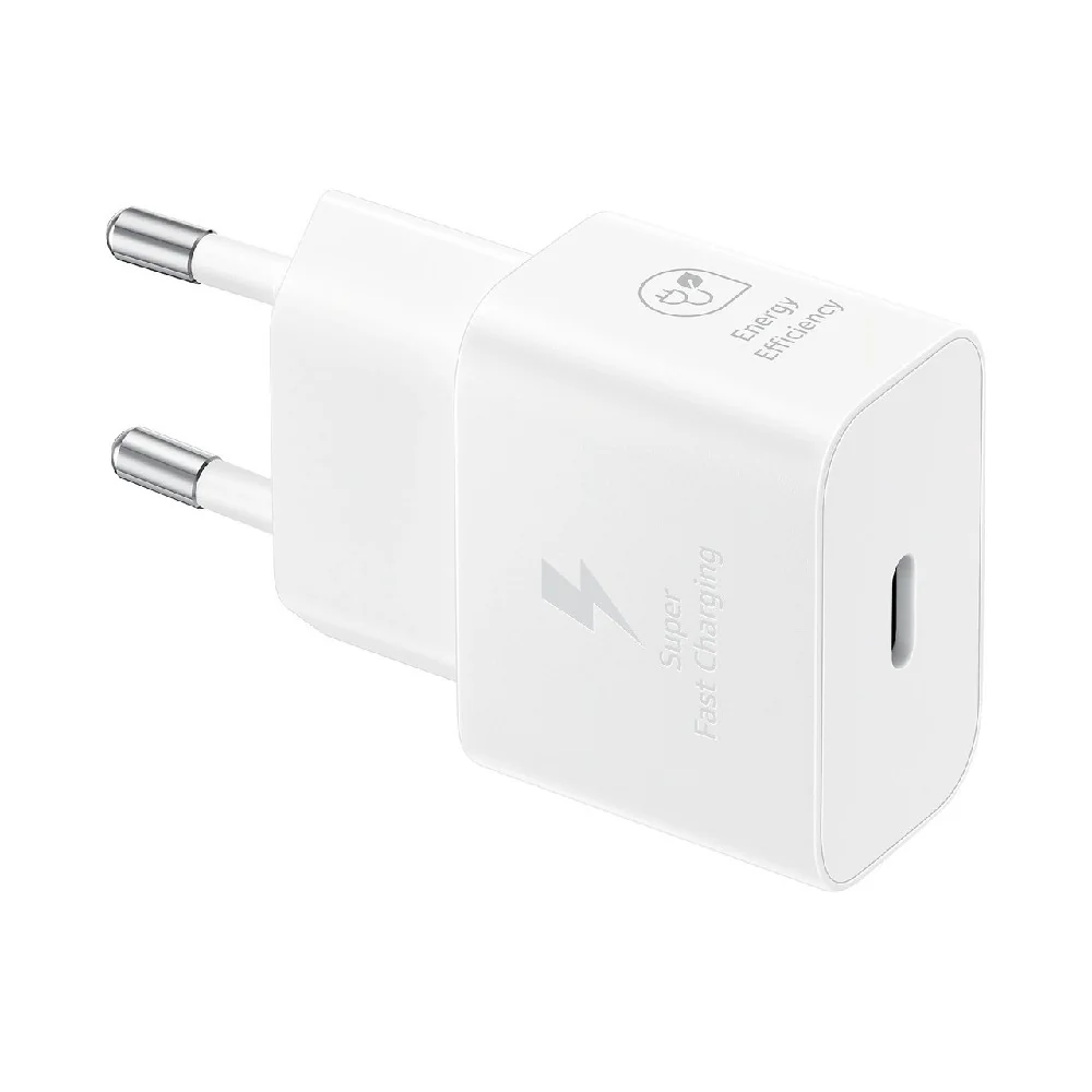 Оригинално GaN бързо зарядно Samsung EP-T2510, 25W, 3A, 1 x USB-C, Бял Оригинално GaN бързо зарядно Samsung EP-T2510, 25W, 3A, 1 x USB-C, Бял