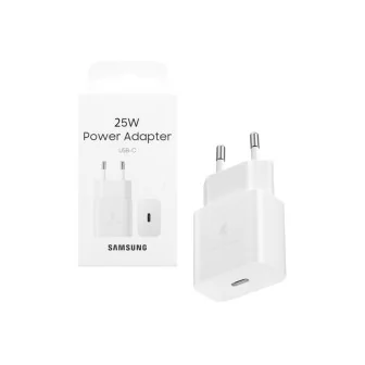 Оригинално GaN бързо зарядно Samsung EP-T2510, 25W, 3A, 1 x USB-C, Бял