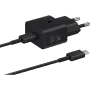 Оригинално бързо зарядно Samsung 25W GaN, Super Fast Charge, USB-C кабел 1m (EP-T2510XBEGEU), Черен