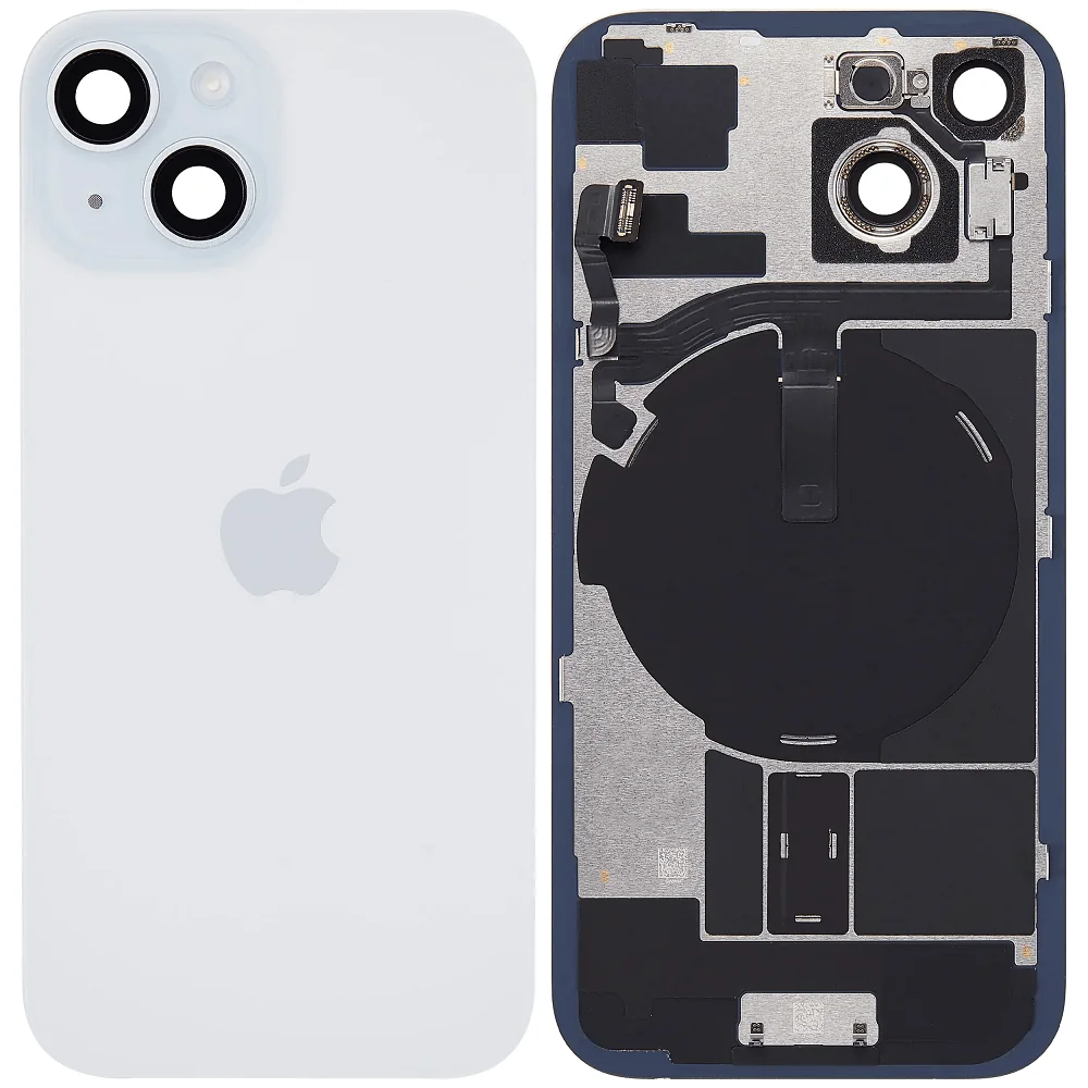 Оригинален заден капак за iPhone 15 / Оборудван / PN: 661-36841 / Grade A (Pulled) - Син (Blue)