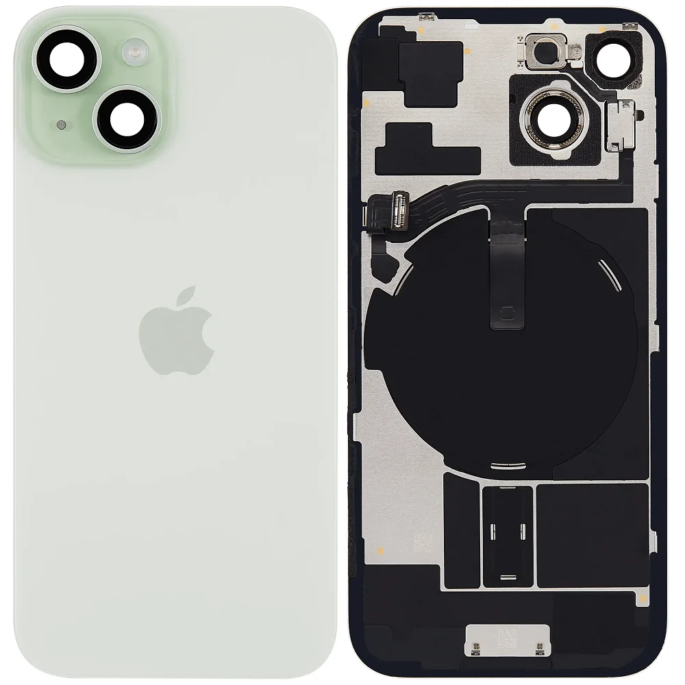 Оригинален заден капак за iPhone 15 / Оборудван / PN: 661-36842 / Grade A (Pulled) - Зелен (Green) Оригинален заден капак за iPhone 15 / Оборудван / PN: 661-36842 / Grade A (Pulled) - Зелен (Green)