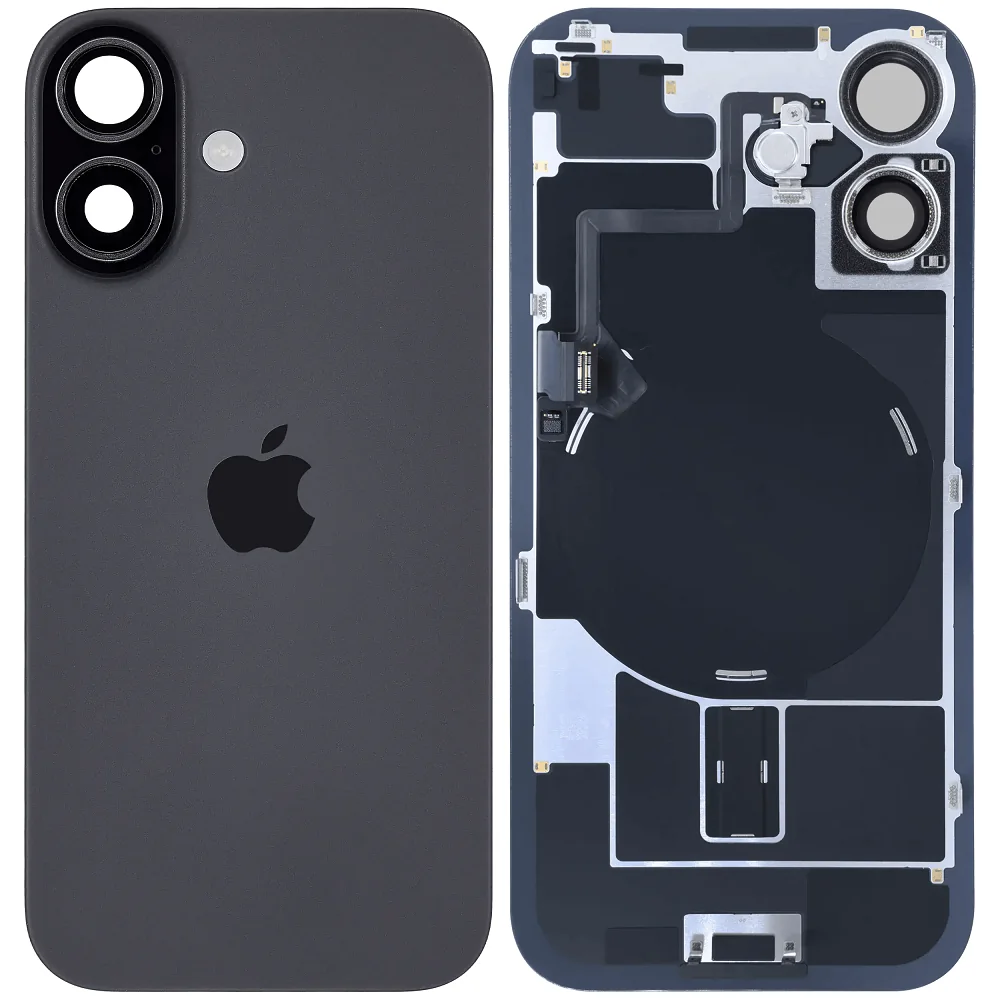 Оригинален заден капак за iPhone 17 / Оборудван / PN: 661-56057 / Grade A (Pulled) - Черен (Black)