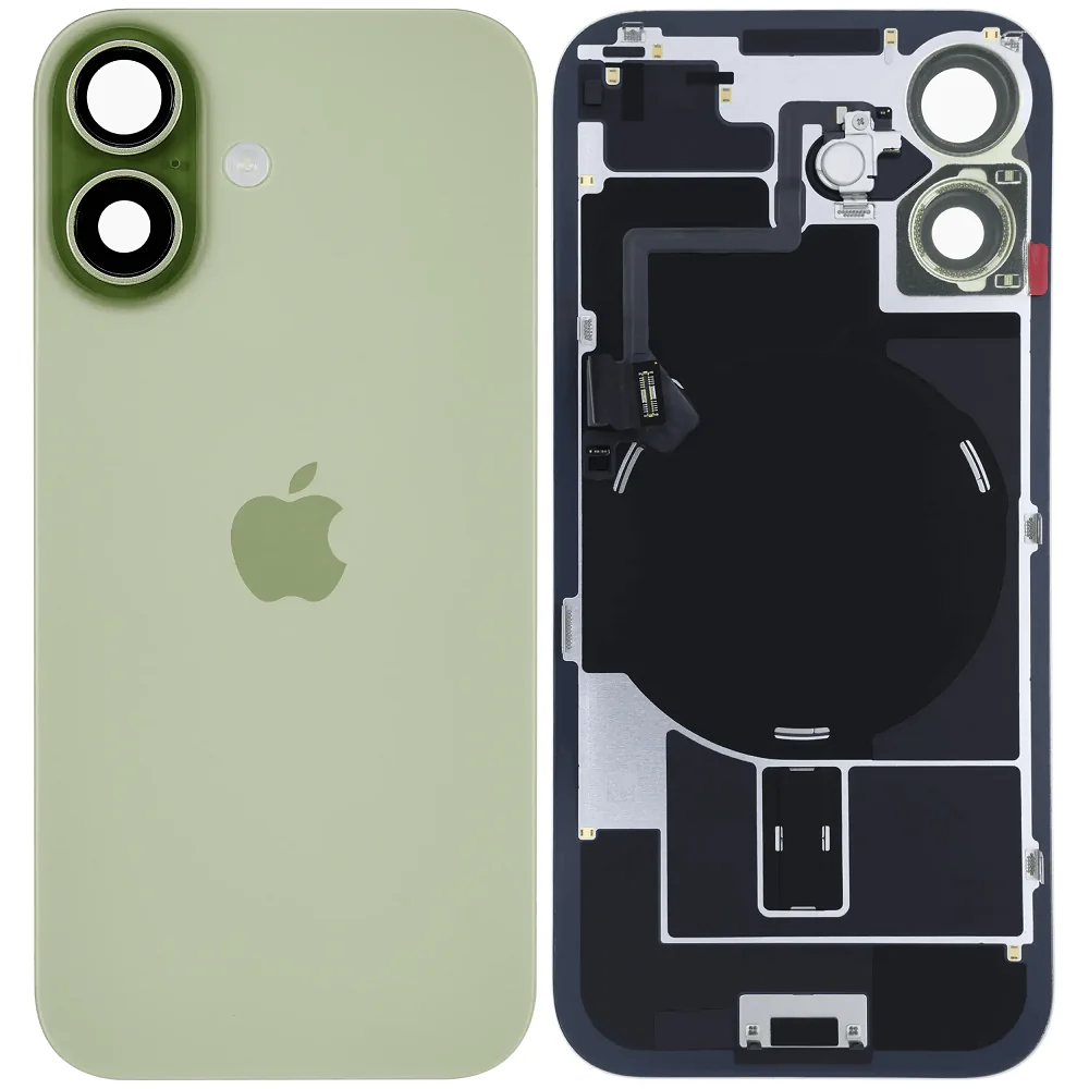 Оригинален заден капак за iPhone 17 / Оборудван / PN: 661-56061 / Grade A (Pulled) - Sage (Сиво-зелен)