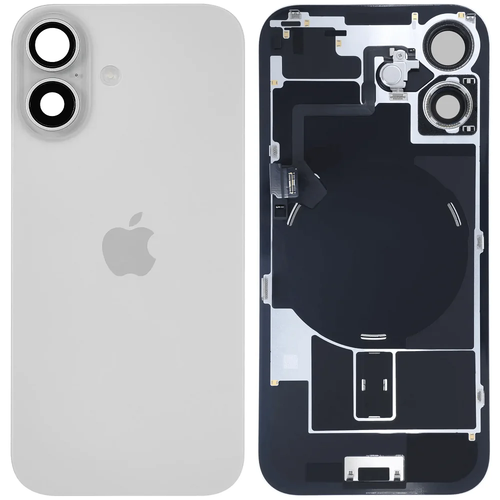 Оригинален заден капак за iPhone 17 / Оборудван / PN: 661-56058 / Grade A (Pulled) - Бял (White)