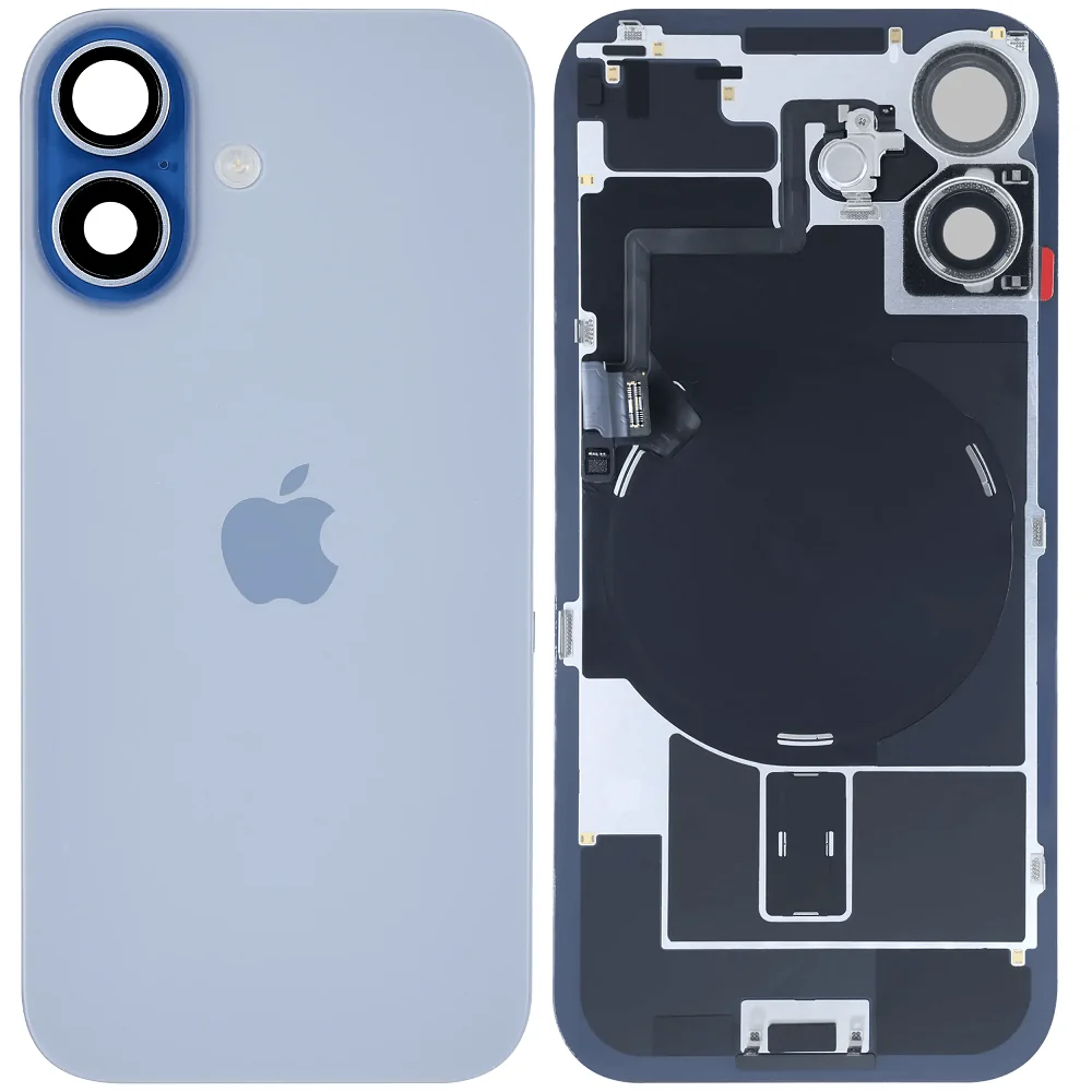 Оригинален заден капак за iPhone 17 / Оборудван / PN: 661-56059 / Grade A (Pulled) - Mist Blue (Светлосин)