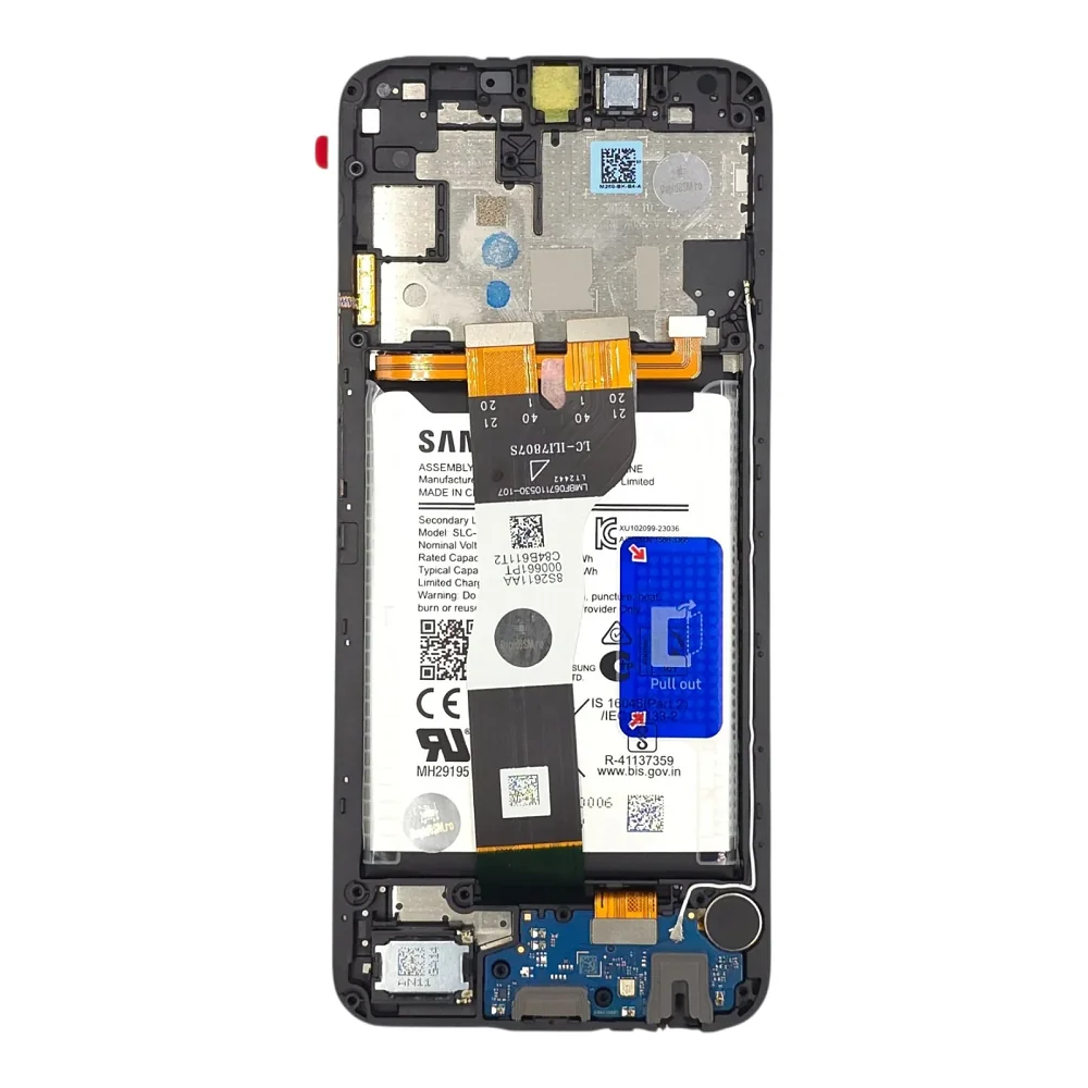 Оригинален дисплей за Samsung Galaxy A05s / SM-A057F/DS / PN: GH83-10287A - включва рамка, блок захранване и батерия