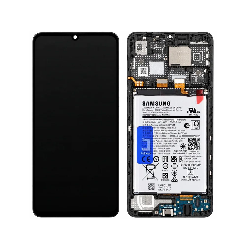 Оригинален дисплей за Samsung Galaxy A06 4G / SM-A065F/DS / PN: GH83-10865A - включва рамка, блок захранване и батерия