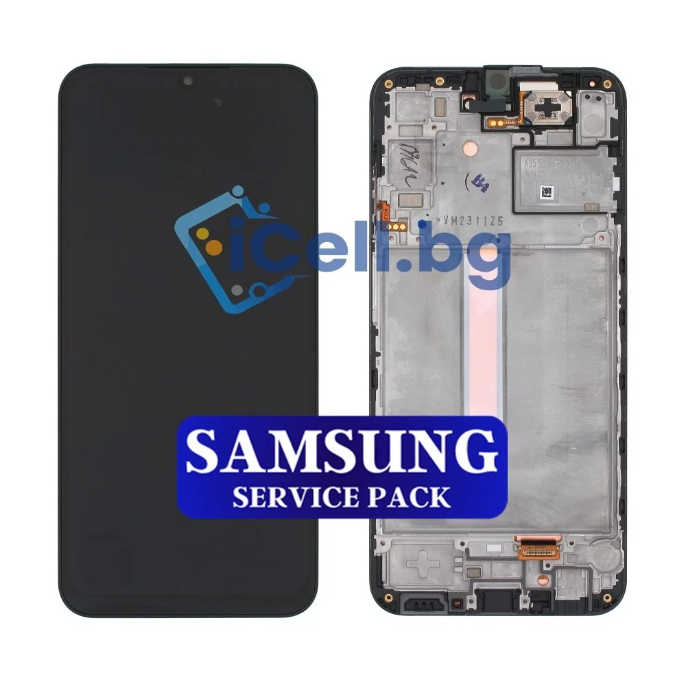 Оригинален дисплей за Samsung Galaxy A25 5G / SM-A256B с рамка (Service Pack)